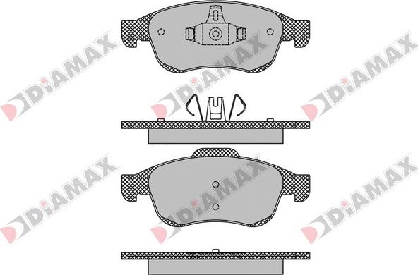 Diamax N09173 - Тормозные колодки, дисковые, комплект autodnr.net