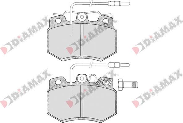 Diamax N09174 - Тормозные колодки, дисковые, комплект autodnr.net