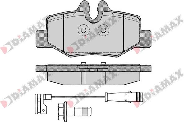 Diamax N09193 - Тормозные колодки, дисковые, комплект autodnr.net