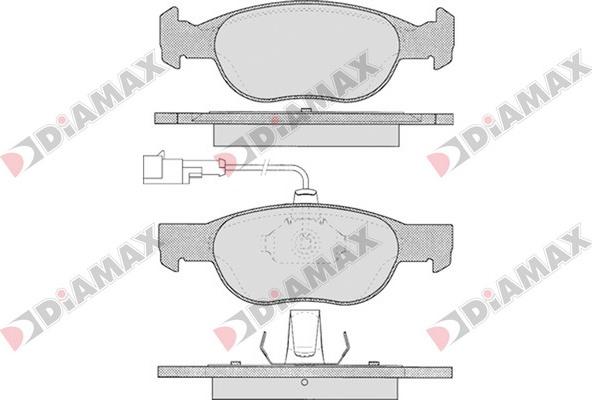 Diamax N09205 - Тормозные колодки, дисковые, комплект autodnr.net