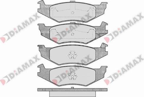 Diamax N09218 - Тормозные колодки, дисковые, комплект autodnr.net