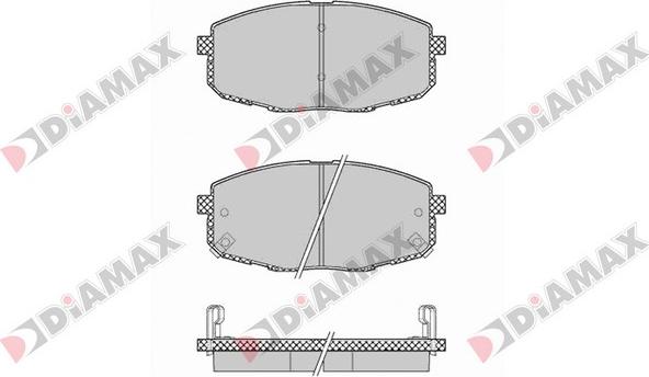 Diamax N09245 - Тормозные колодки, дисковые, комплект autodnr.net