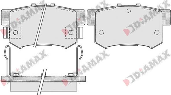 Diamax N09292 - Тормозные колодки, дисковые, комплект autodnr.net