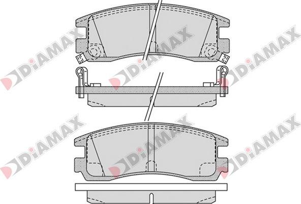 Diamax N09297 - Тормозные колодки, дисковые, комплект autodnr.net