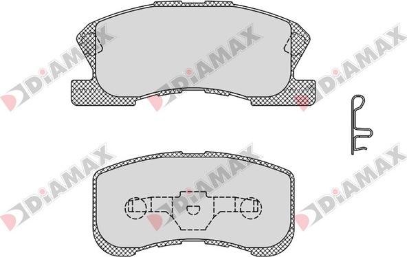 Diamax N09301 - Тормозные колодки, дисковые, комплект autodnr.net