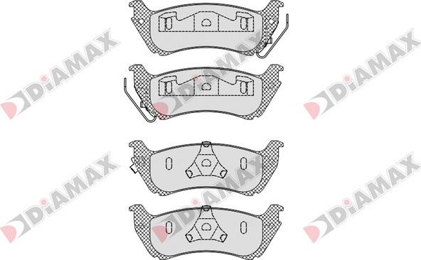 Diamax N09308 - Тормозные колодки, дисковые, комплект autodnr.net