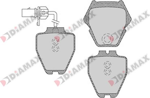 Diamax N09332 - Тормозные колодки, дисковые, комплект autodnr.net