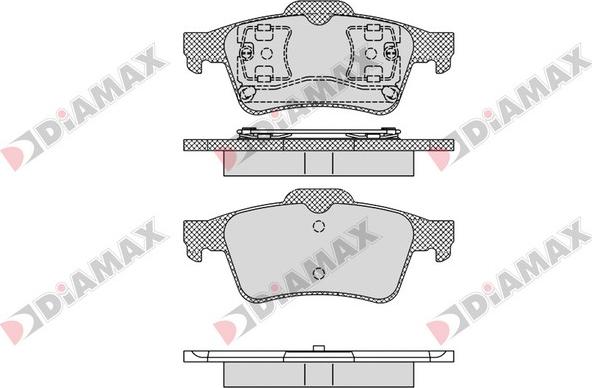 Diamax N09349 - Тормозные колодки, дисковые, комплект autodnr.net