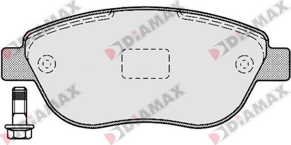 Diamax N09351 - Тормозные колодки, дисковые, комплект autodnr.net