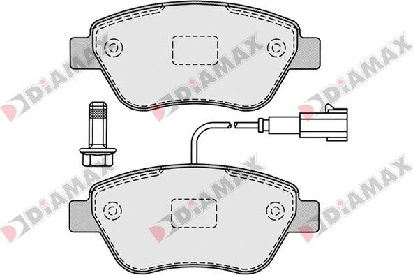 Diamax N09368 - Тормозные колодки, дисковые, комплект autodnr.net