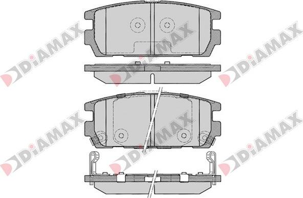 Diamax N09400 - Тормозные колодки, дисковые, комплект autodnr.net