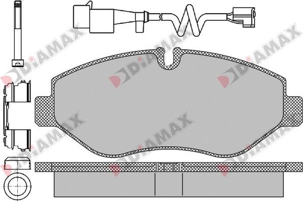 Diamax N09404B - Тормозные колодки, дисковые, комплект autodnr.net