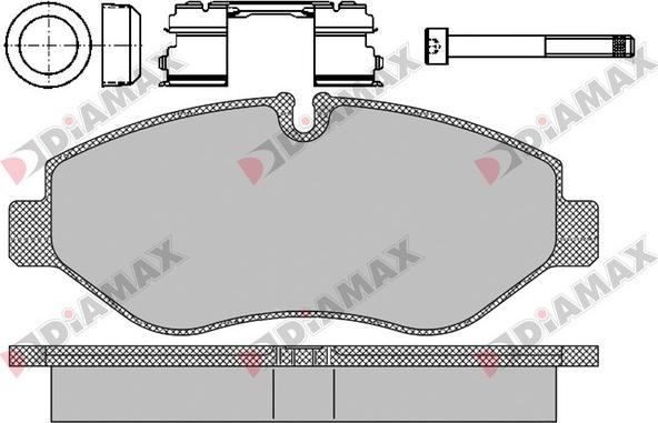 Diamax N09404 - Тормозные колодки, дисковые, комплект autodnr.net