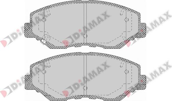 Diamax N09422 - Тормозные колодки, дисковые, комплект autodnr.net