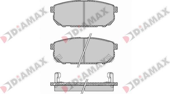 Diamax N09424 - Тормозные колодки, дисковые, комплект autodnr.net