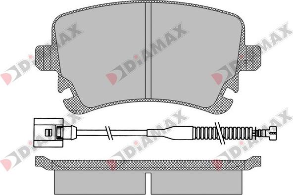 Diamax N09436A - Тормозные колодки, дисковые, комплект autodnr.net