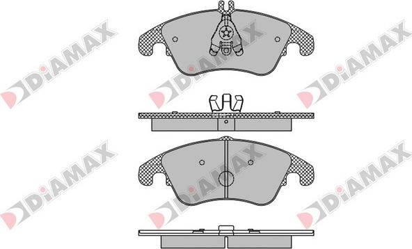 Diamax N09441 - Тормозные колодки, дисковые, комплект autodnr.net