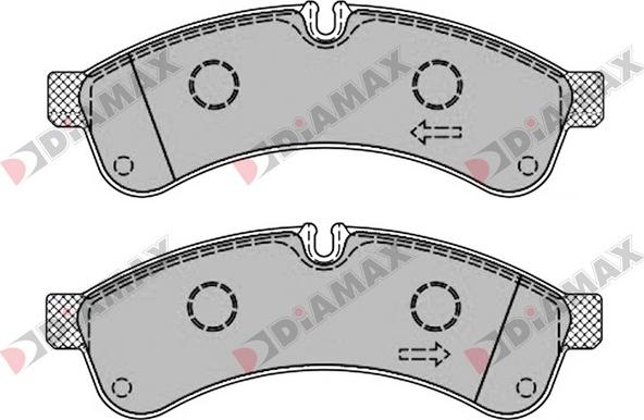 Diamax N09451 - Тормозные колодки, дисковые, комплект autodnr.net