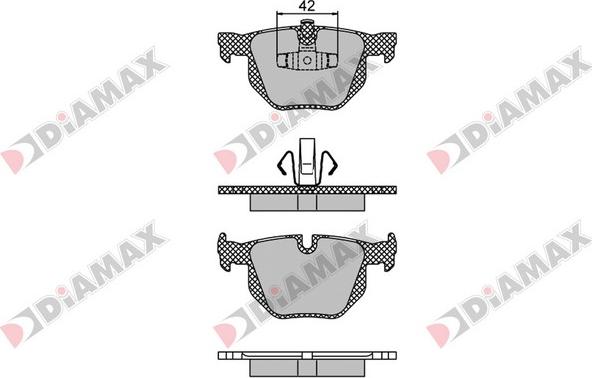 Diamax N09459 - Тормозные колодки, дисковые, комплект autodnr.net