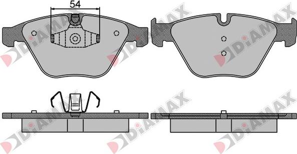 Diamax N09471 - Тормозные колодки, дисковые, комплект autodnr.net