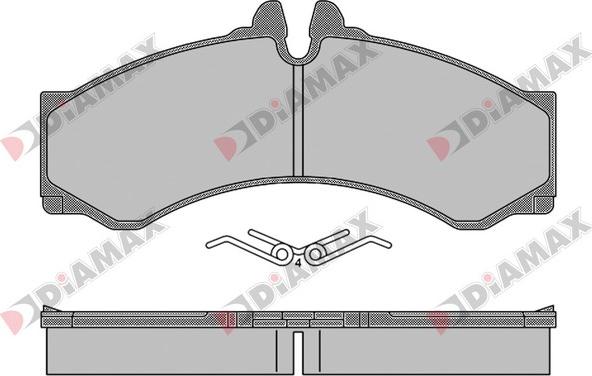 Diamax N09475 - Тормозные колодки, дисковые, комплект autodnr.net