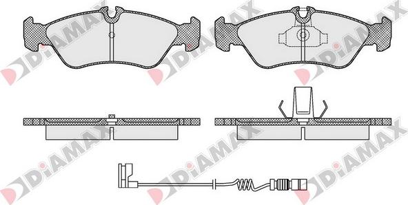 Diamax N09507A - Тормозные колодки, дисковые, комплект autodnr.net