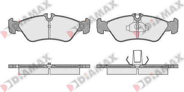 Diamax N09507 - Тормозные колодки, дисковые, комплект autodnr.net