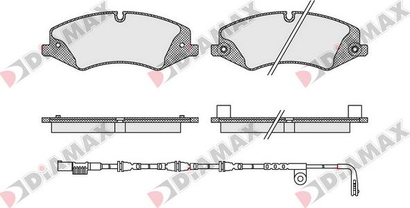 Diamax N09509A - Тормозные колодки, дисковые, комплект autodnr.net