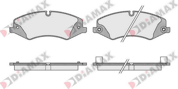 Diamax N09509 - Тормозные колодки, дисковые, комплект autodnr.net