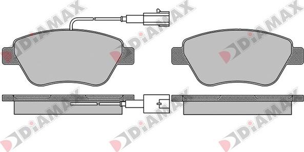 Diamax N09527 - Тормозные колодки, дисковые, комплект autodnr.net