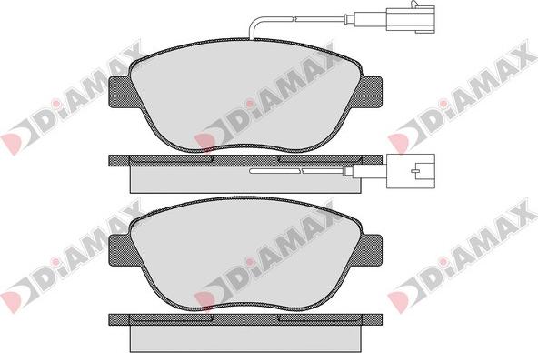 Diamax N09528 - Тормозные колодки, дисковые, комплект autodnr.net