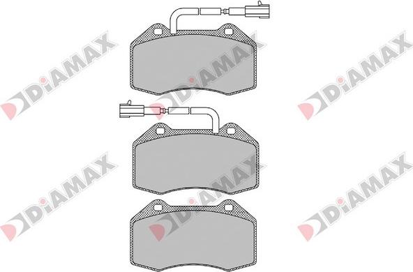 Diamax N09535 - Тормозные колодки, дисковые, комплект autodnr.net