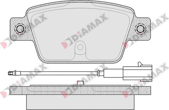 Diamax N09538 - Тормозные колодки, дисковые, комплект autodnr.net