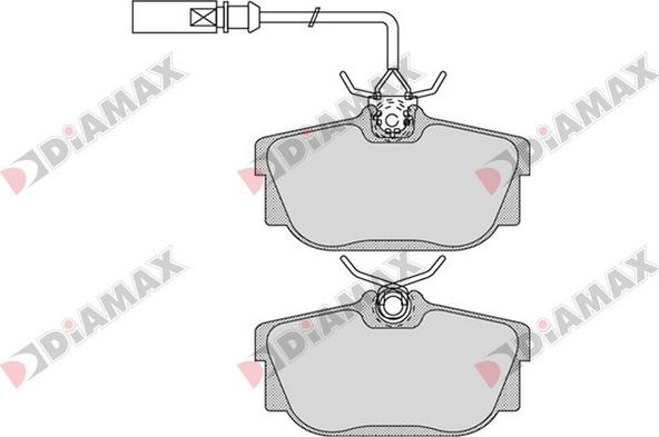 Diamax N09542 - Тормозные колодки, дисковые, комплект autodnr.net