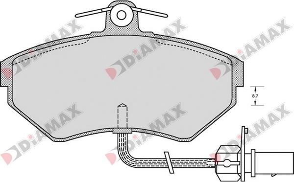 Diamax N09547 - Тормозные колодки, дисковые, комплект autodnr.net