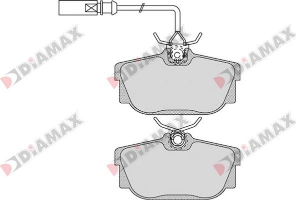 Diamax N09550 - Тормозные колодки, дисковые, комплект autodnr.net