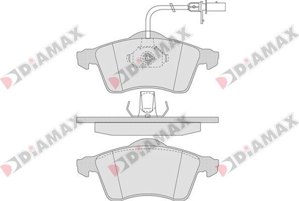 Diamax N09555 - Тормозные колодки, дисковые, комплект autodnr.net