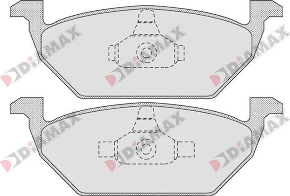 Diamax N09557 - Тормозные колодки, дисковые, комплект autodnr.net