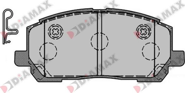 Diamax N09582 - Тормозные колодки, дисковые, комплект autodnr.net