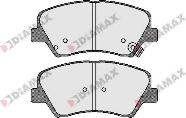 Diamax N09605 - Тормозные колодки, дисковые, комплект autodnr.net