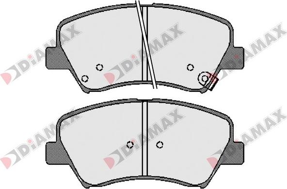 Diamax N09608 - Тормозные колодки, дисковые, комплект autodnr.net