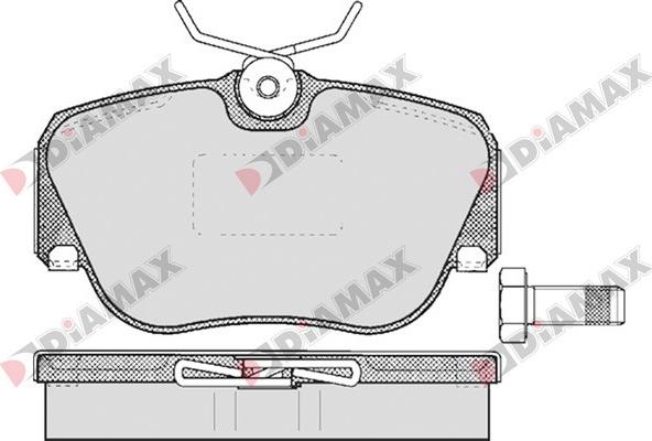 Diamax N09619 - Тормозные колодки, дисковые, комплект autodnr.net