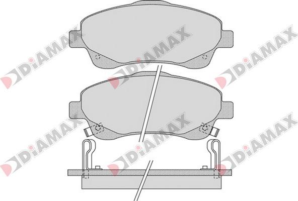 Diamax N09623 - Тормозные колодки, дисковые, комплект autodnr.net