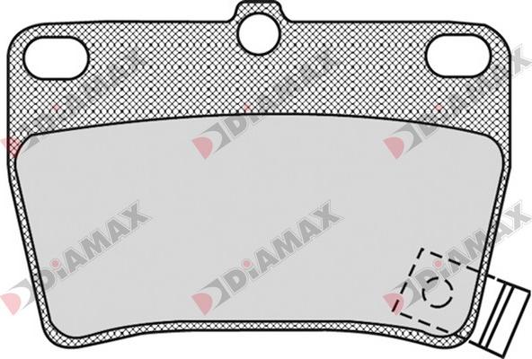 Diamax N09626 - Тормозные колодки, дисковые, комплект autodnr.net