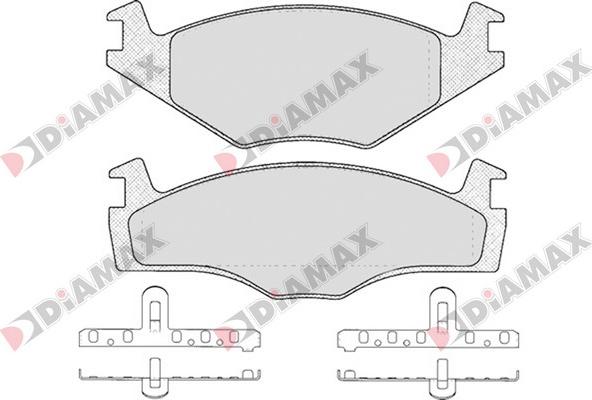 Diamax N09632 - Тормозные колодки, дисковые, комплект autodnr.net