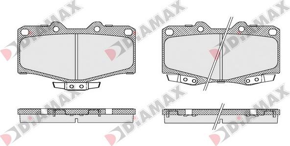 Diamax N09635 - Тормозные колодки, дисковые, комплект autodnr.net