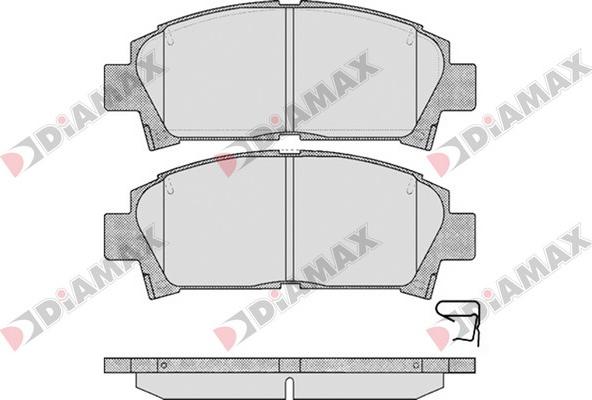 Diamax N09636 - Тормозные колодки, дисковые, комплект autodnr.net