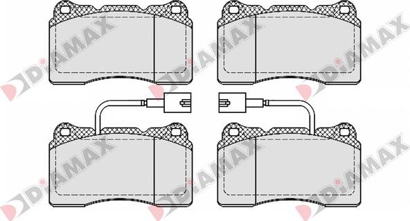 Diamax N09650 - Тормозные колодки, дисковые, комплект autodnr.net