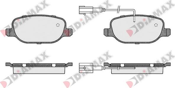 Diamax N09655 - Тормозные колодки, дисковые, комплект autodnr.net