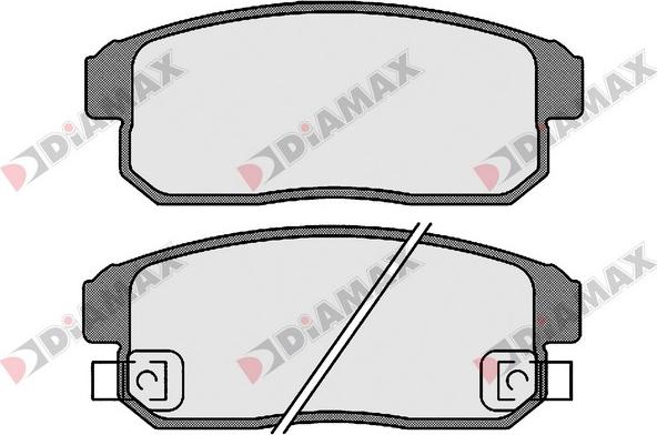 Diamax N09656 - Тормозные колодки, дисковые, комплект autodnr.net